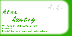 alex lustig business card